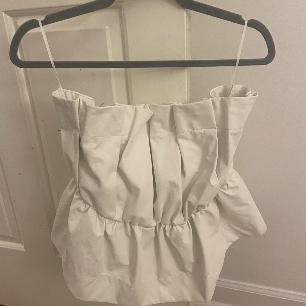 TCEC Alamont Faux Leather Strapless Top - Picture 4 of 6